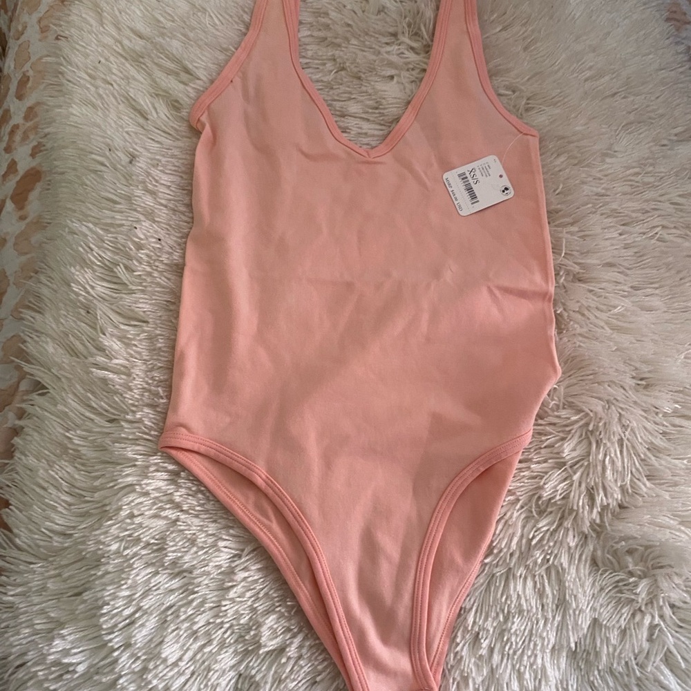 Free People pink Bodysuit